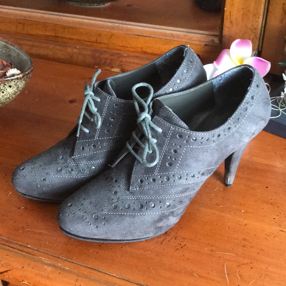 Grey Apostrophe Booties